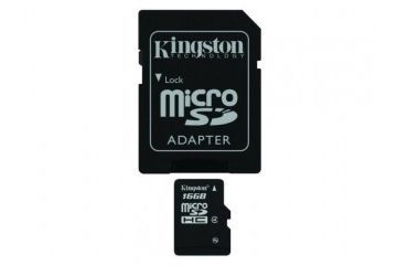 sd kartice KINGSTON 16 GB microSDHC Class 10,MicroSD SDHC 16 GB Class 10 Flash W SD adapter