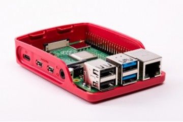 ohišja RASPBERRY PI Official Raspberry Pi 4 Model B, Development Board Case, Red-White 