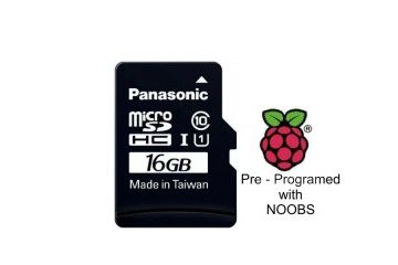 sd kartice RASPBERRY PI 16GB A1 uSD CARD, Pre-Programmed with NOOBS_v3_3_1_with_Raspbian, Panasonic RP-TMTC16RP0 SC0311