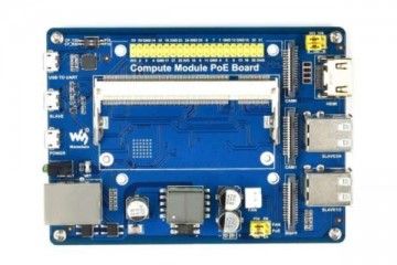 HATs WAVESHARE Compute Module IO Board with PoE Feature, for Raspberry Pi CM3 or CM3L or CM3+ or CM3+L, Waveshare 16664
