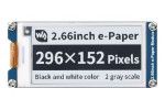 e-paper WAVESHARE 296×152, 2.66inch E-Paper E-Ink Display Module, Black / White, Waveshare 18321
