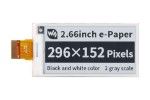 e-paper WAVESHARE 296×152, 2.66inch e-Paper E-Ink Raw Display Panel, Black / White, Waveshare 18401